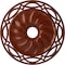 Ekena Millwork Loera Ceiling Medallion (Fits Canopies up to 6 1/4"), 26 5/8"OD x 4 1/2"ID x 1 3/8"P, Firebrick CM26LOFIF - alternate 1